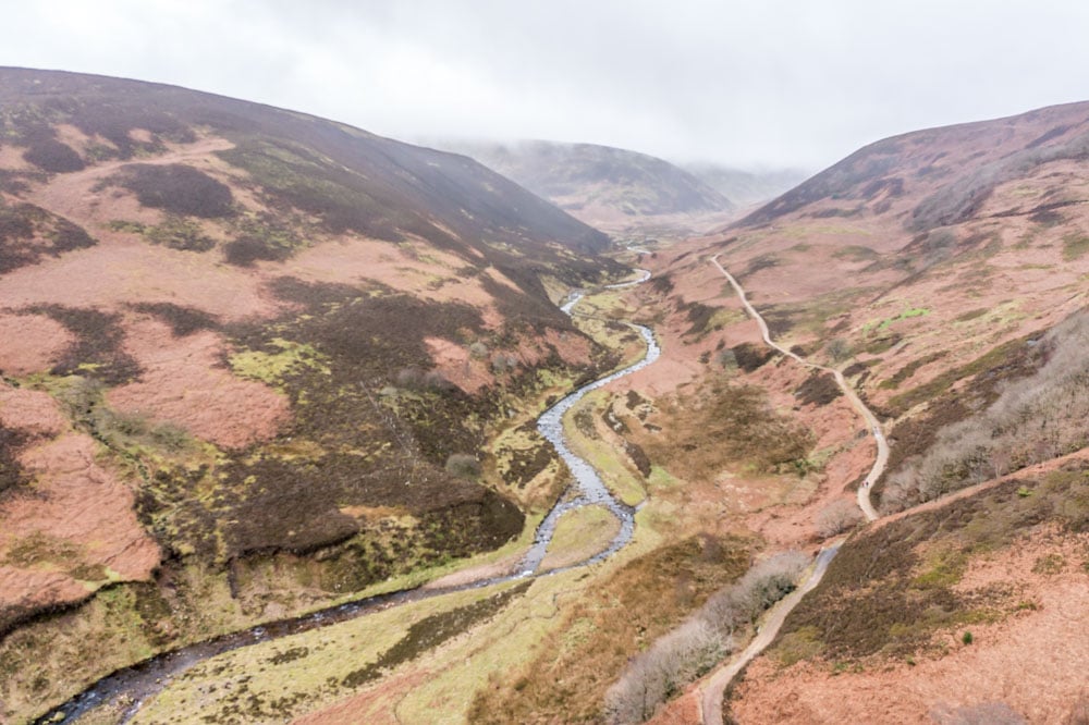 arial view langden valley