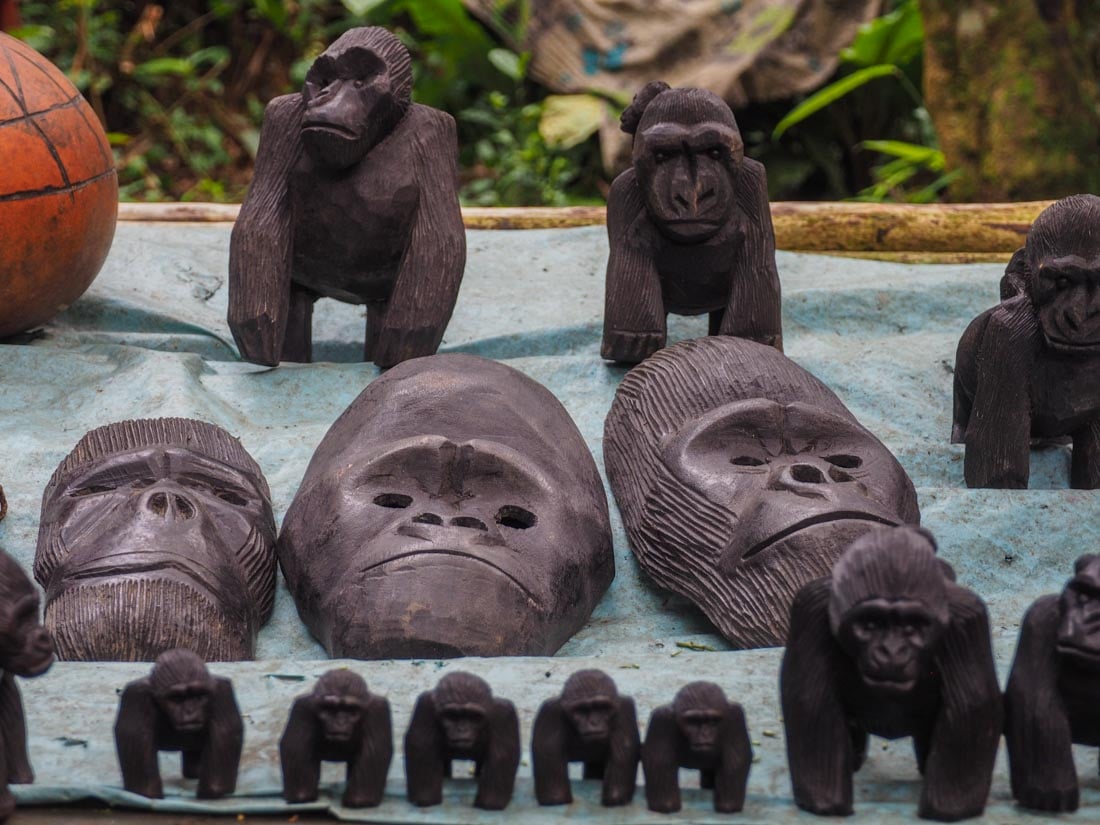 mountain gorilla carvings