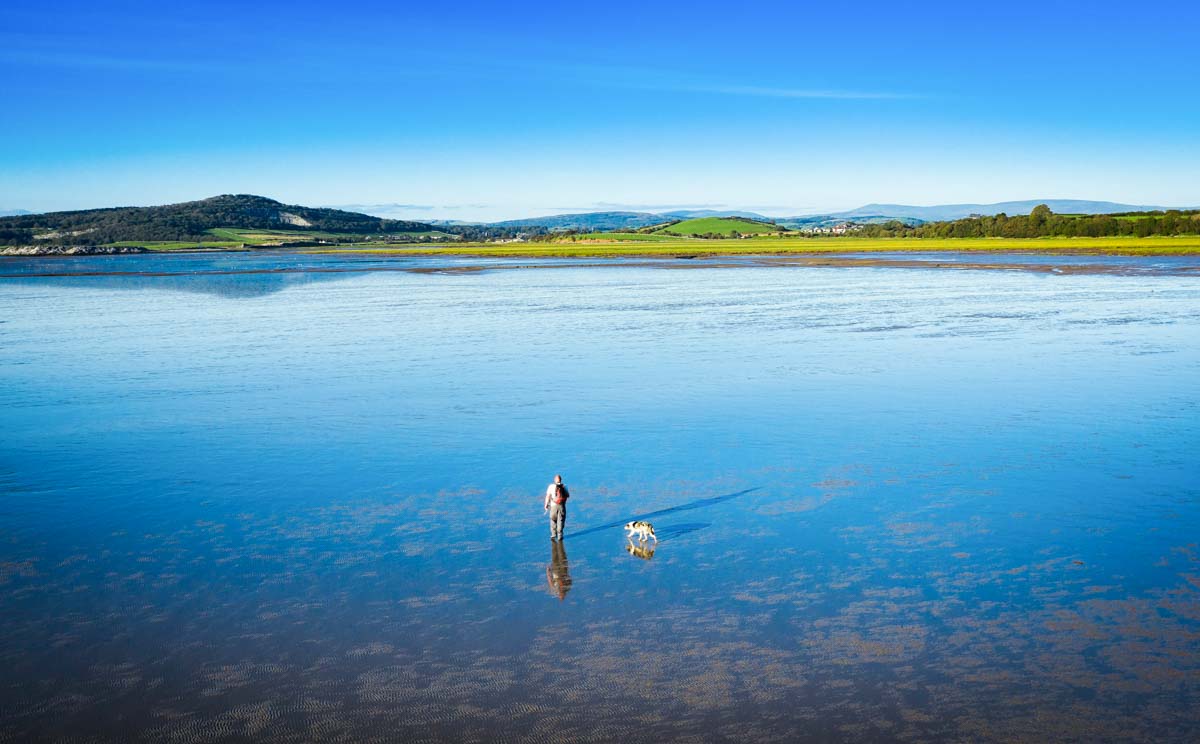 blue sky and water