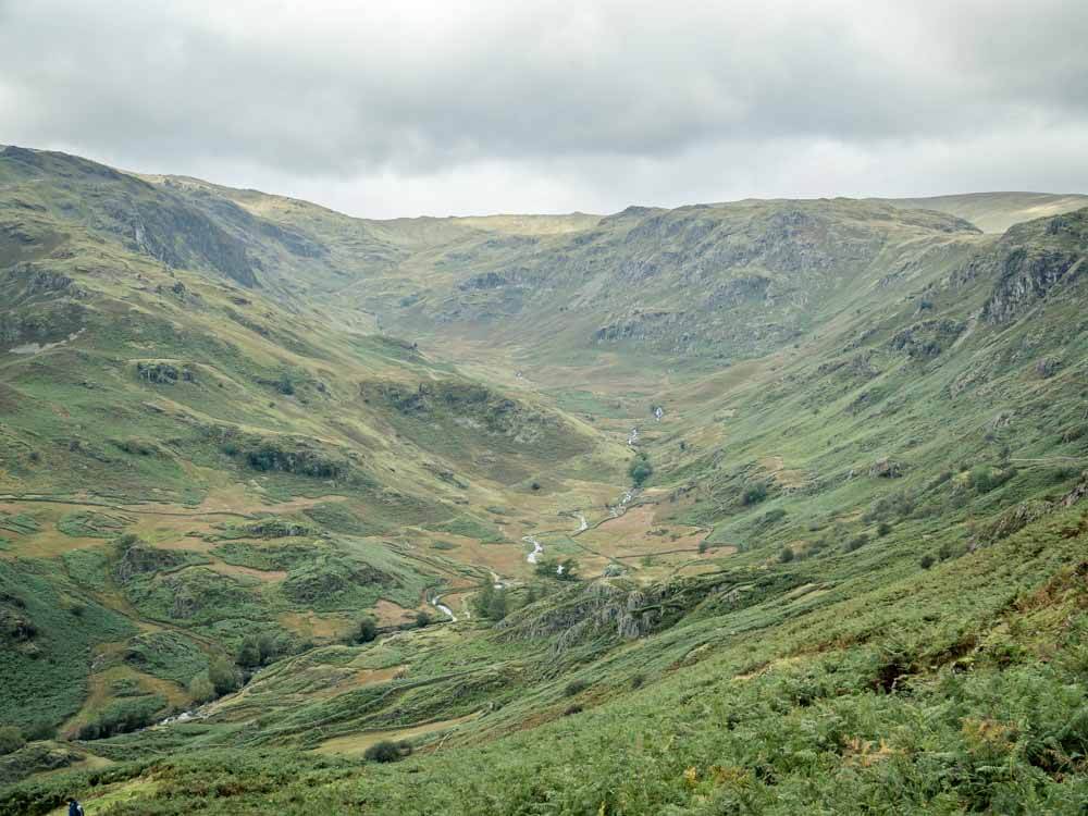 central lake district fells from helm crag