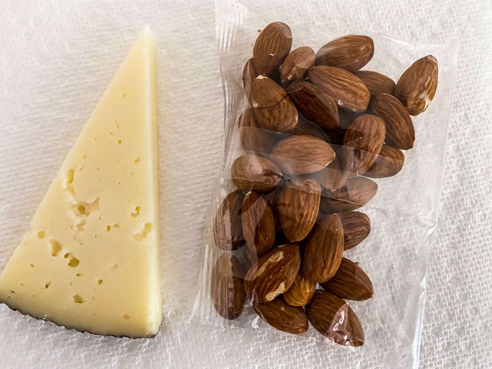 cheese and almonds