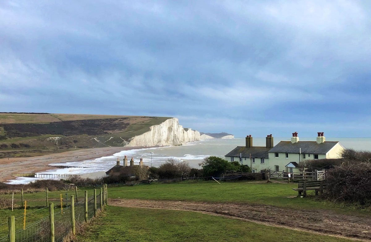 Coastguard cottages and Seven Sisters