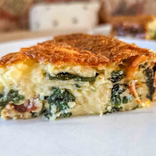Keto Crustless Spinach and Cheese Pie