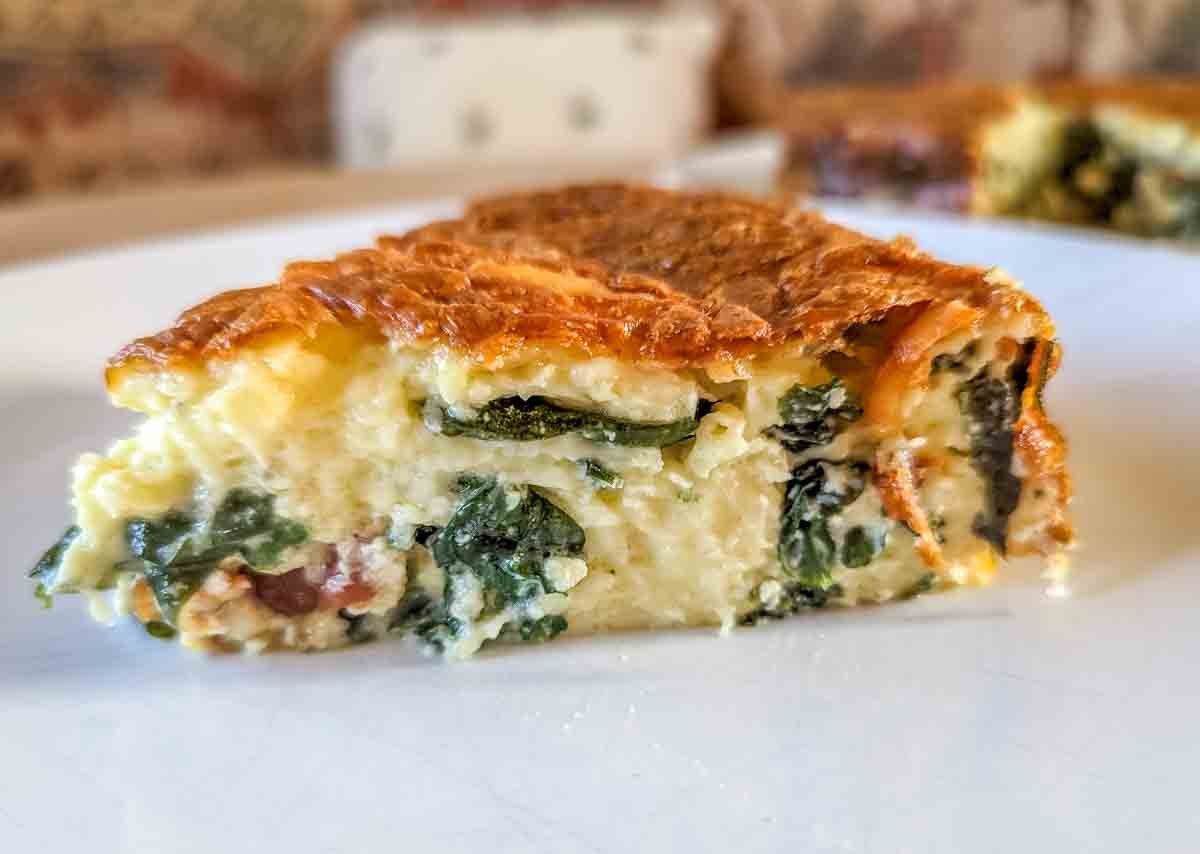 crustless spinach and cheese pie