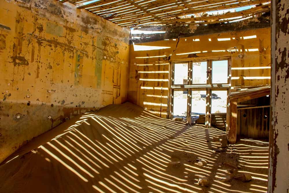 deteriorating room at Kolmanskop