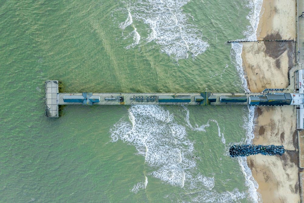 southwold pier from above