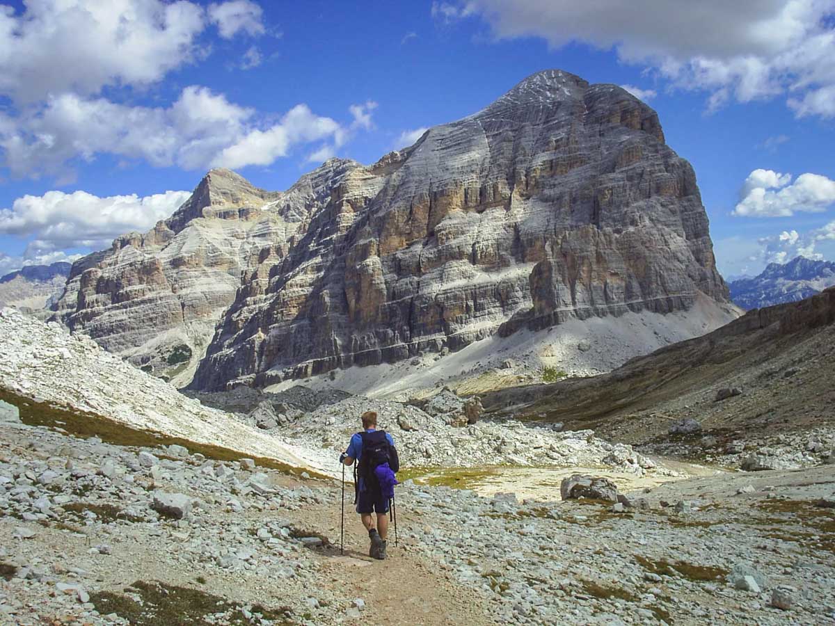 hiking hut to hut through the Fanes National Park