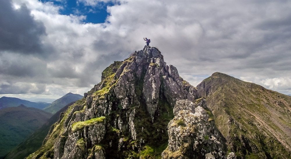 stood on the top of Aonach Eagach ridge