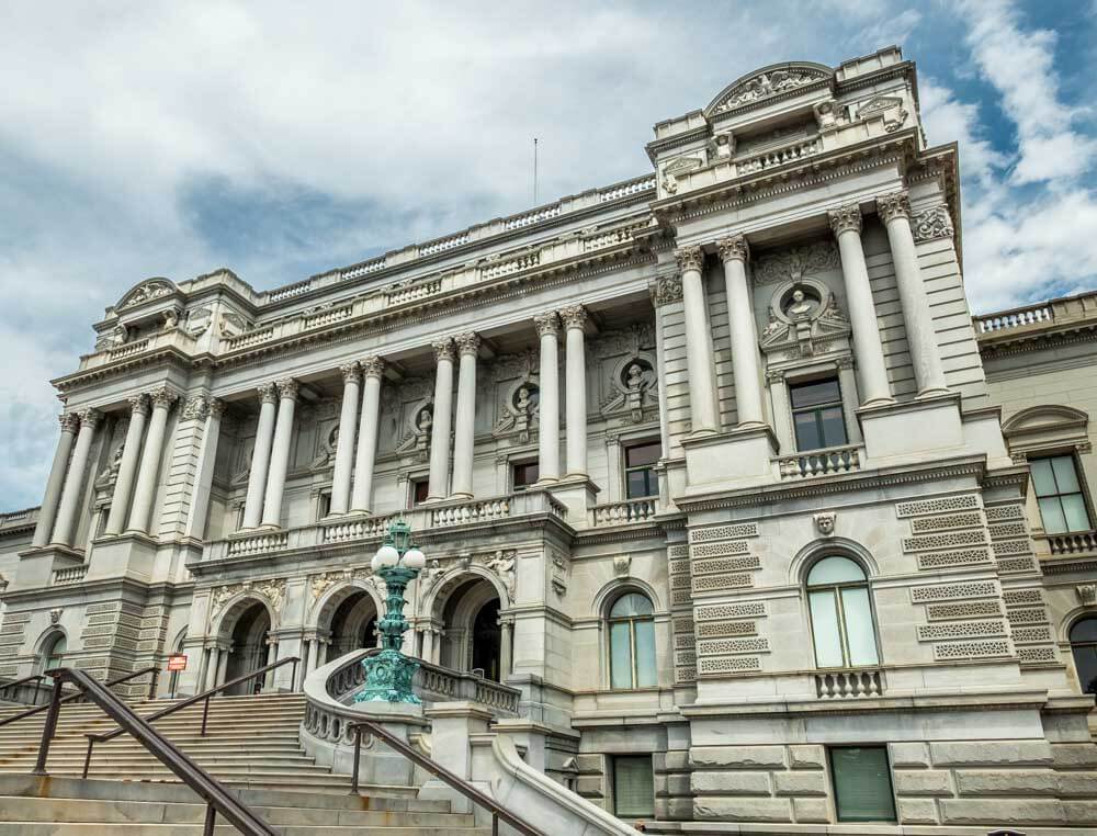 entrance and front of library of congress