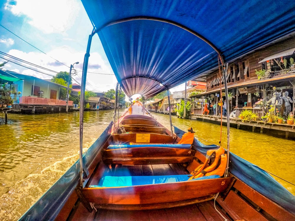 longtail boat tour of the Thonburi canals