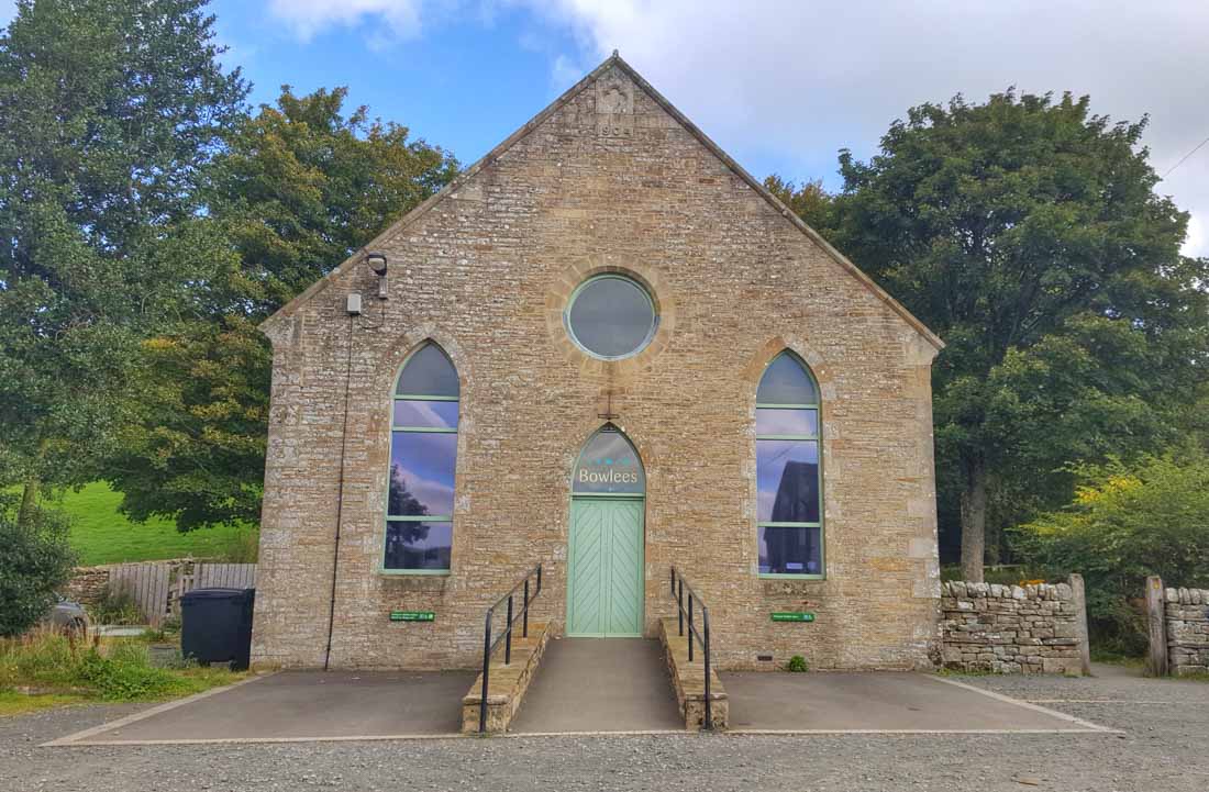 outside of bowlees visitor centre
