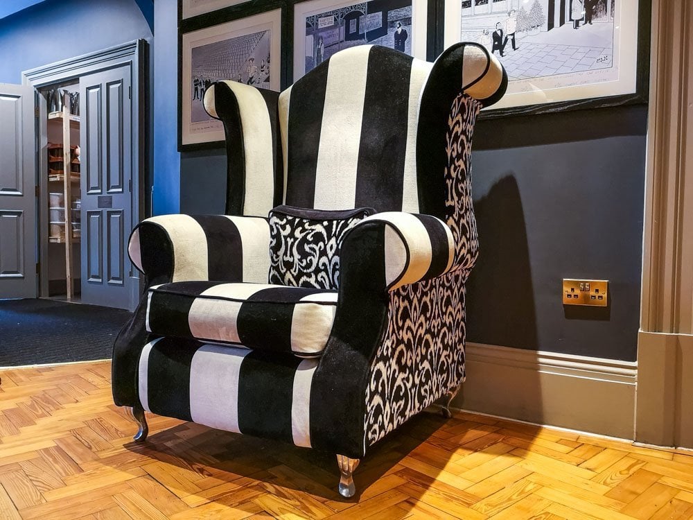 modern style chair black and cream