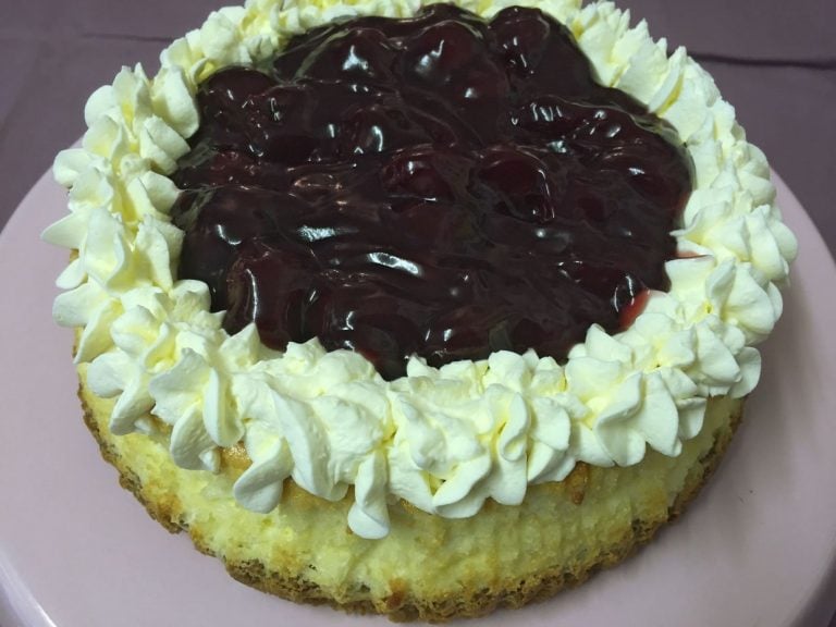 Baked Black Cherry Cheesecake