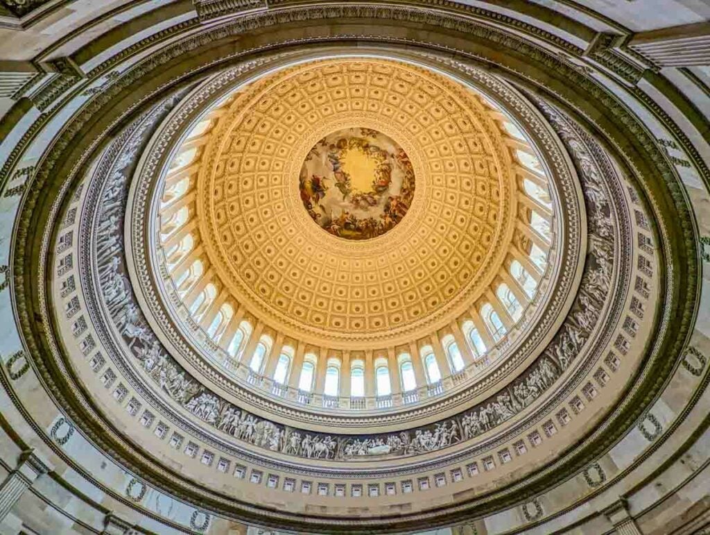 inside the rotunda dome