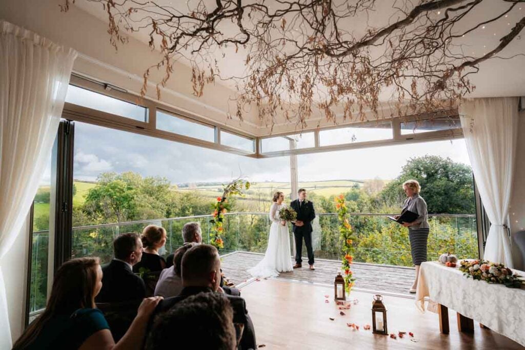 intimate wedding at tree top escape