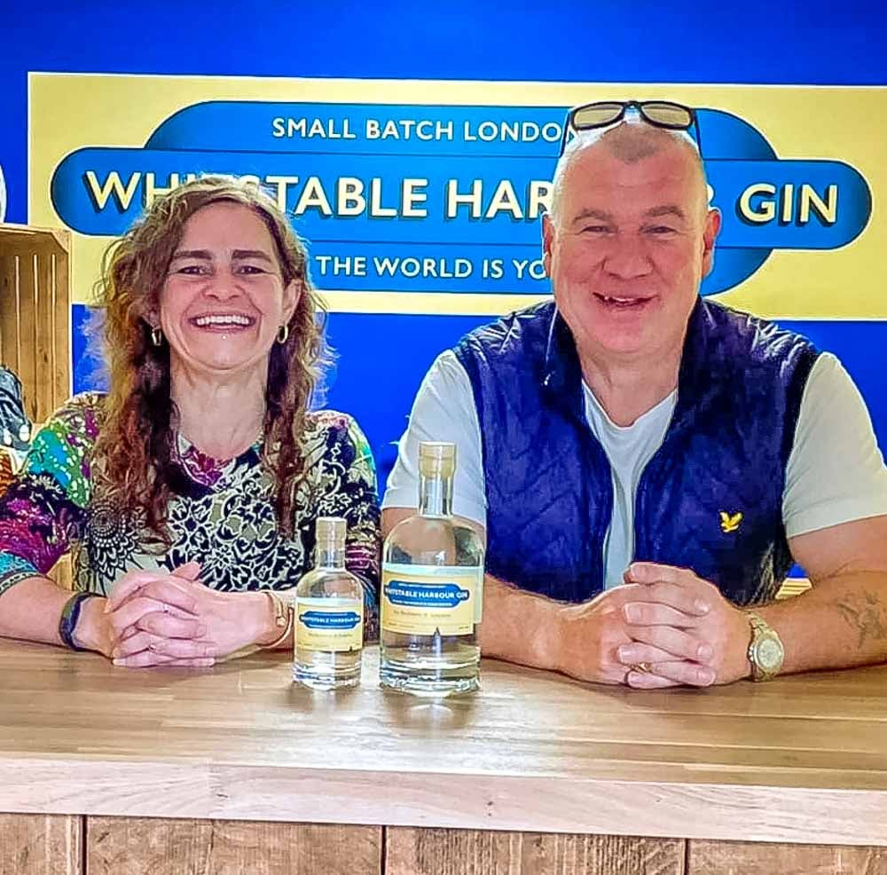 Justine and Darren founders of Whitstable Gin