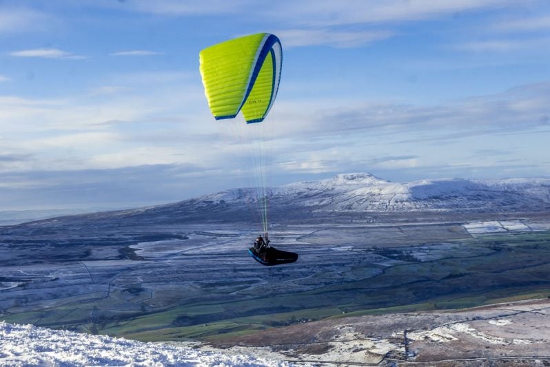 paraglider on Pen-y-ghent