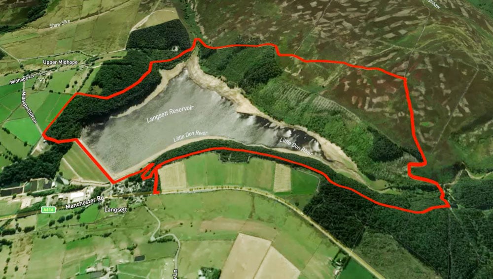 langsett reservoir walk map