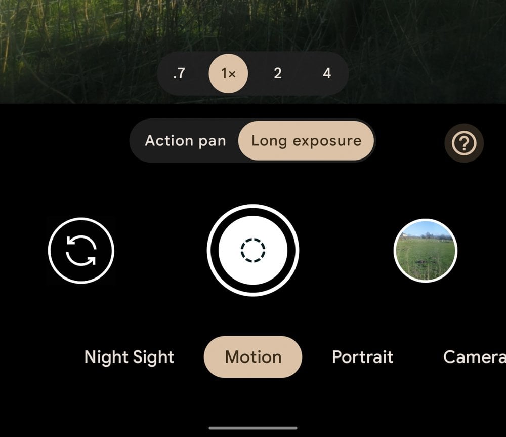 long exposure in google pixel 6 app