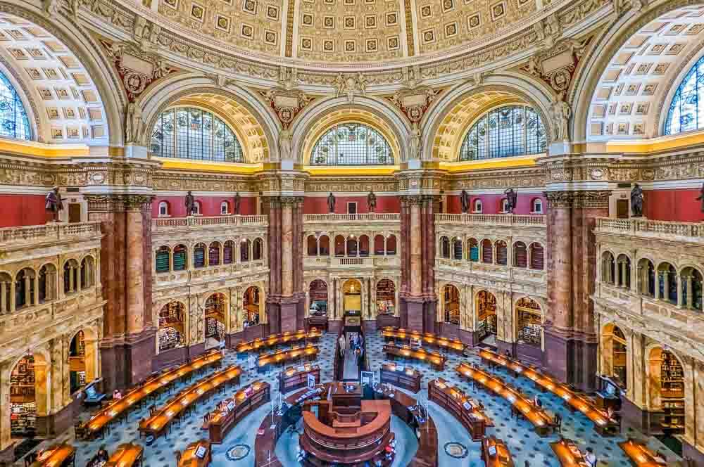 looking down on the main reading room