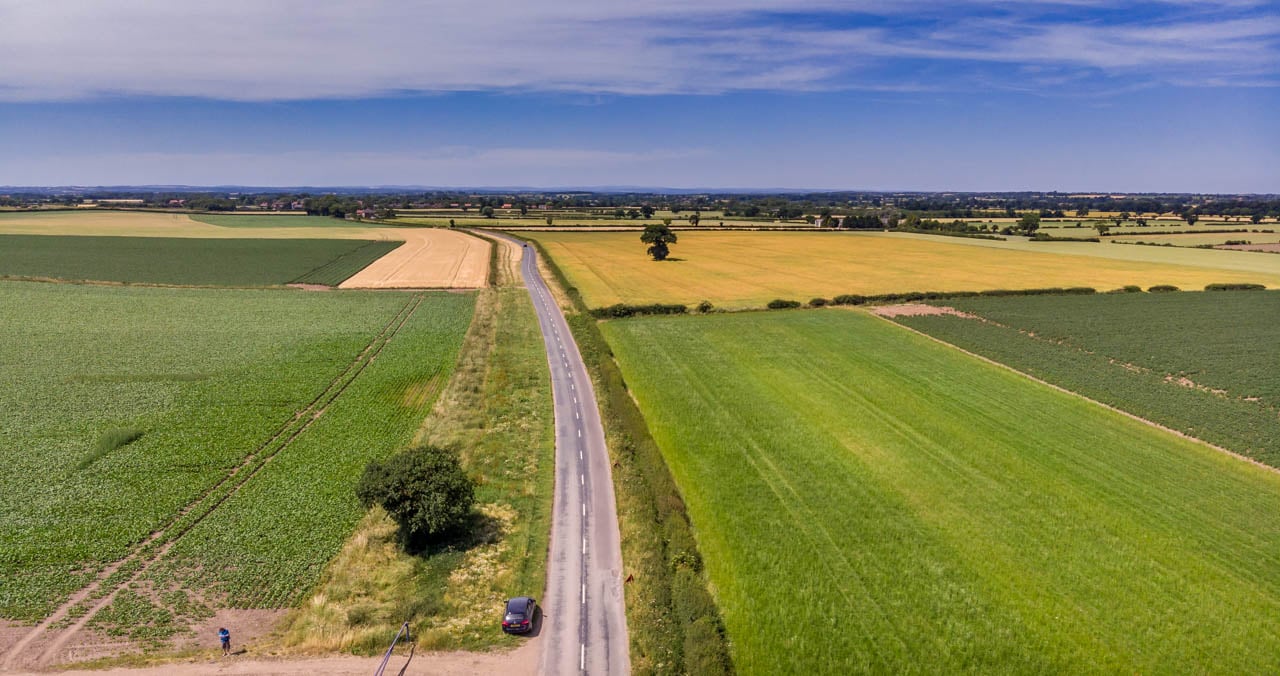 the road beside marston moor and the battle line