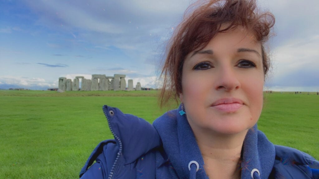 Sally laker at Stonehenge