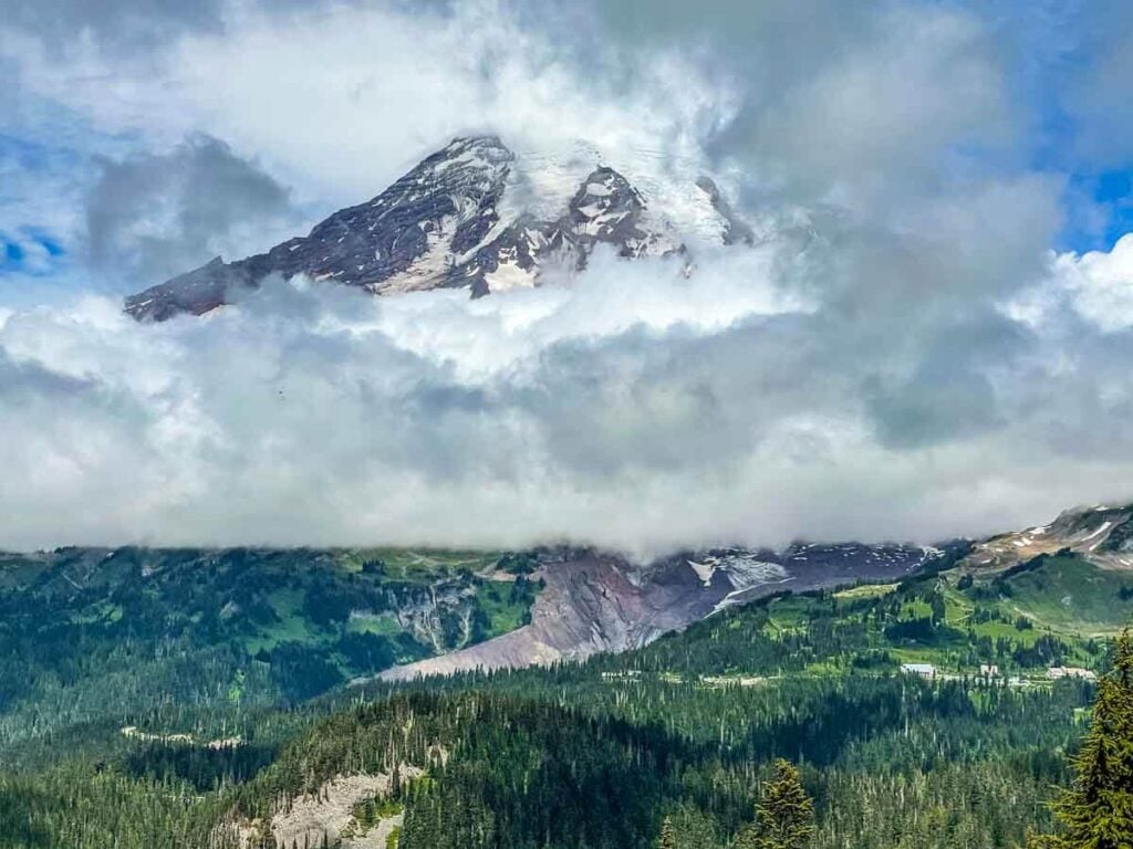 mid-point view of Rainier