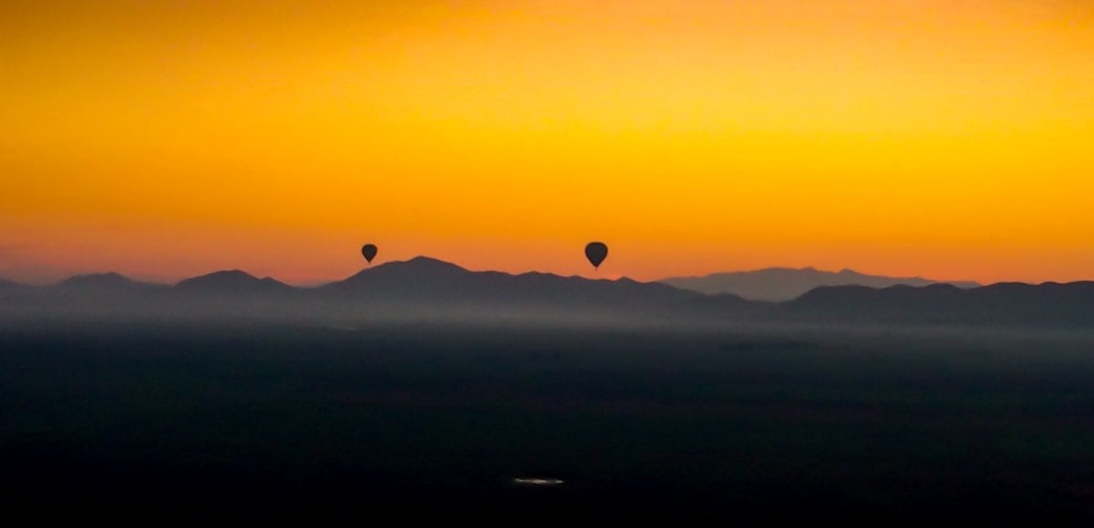 Marrakech by Balloon at sunset