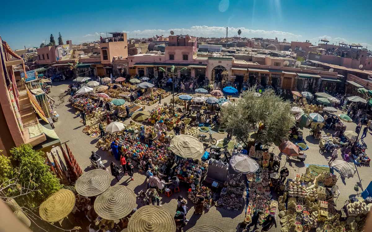 aerial view of Marrakech