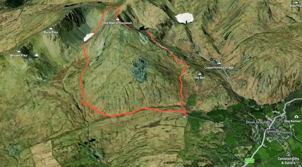 old man of coniston walk map