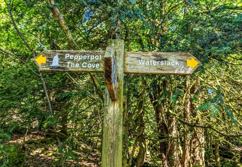 pepperpot footpath sign