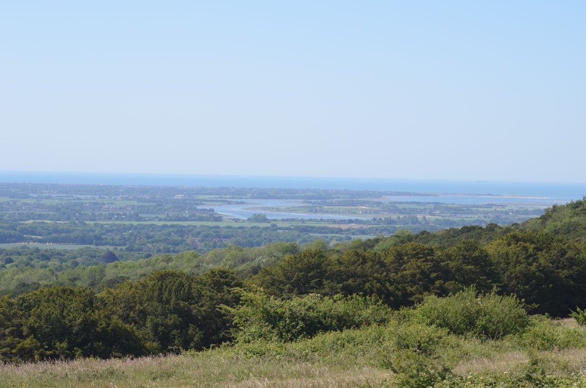 panorama sussex countryside and coast