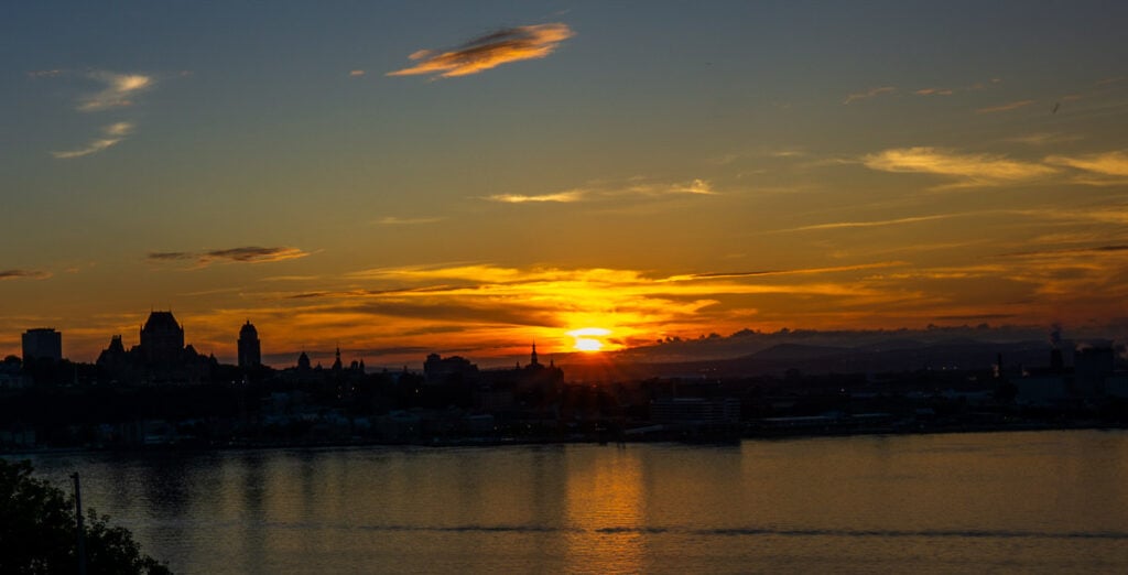 Quebec city sunset