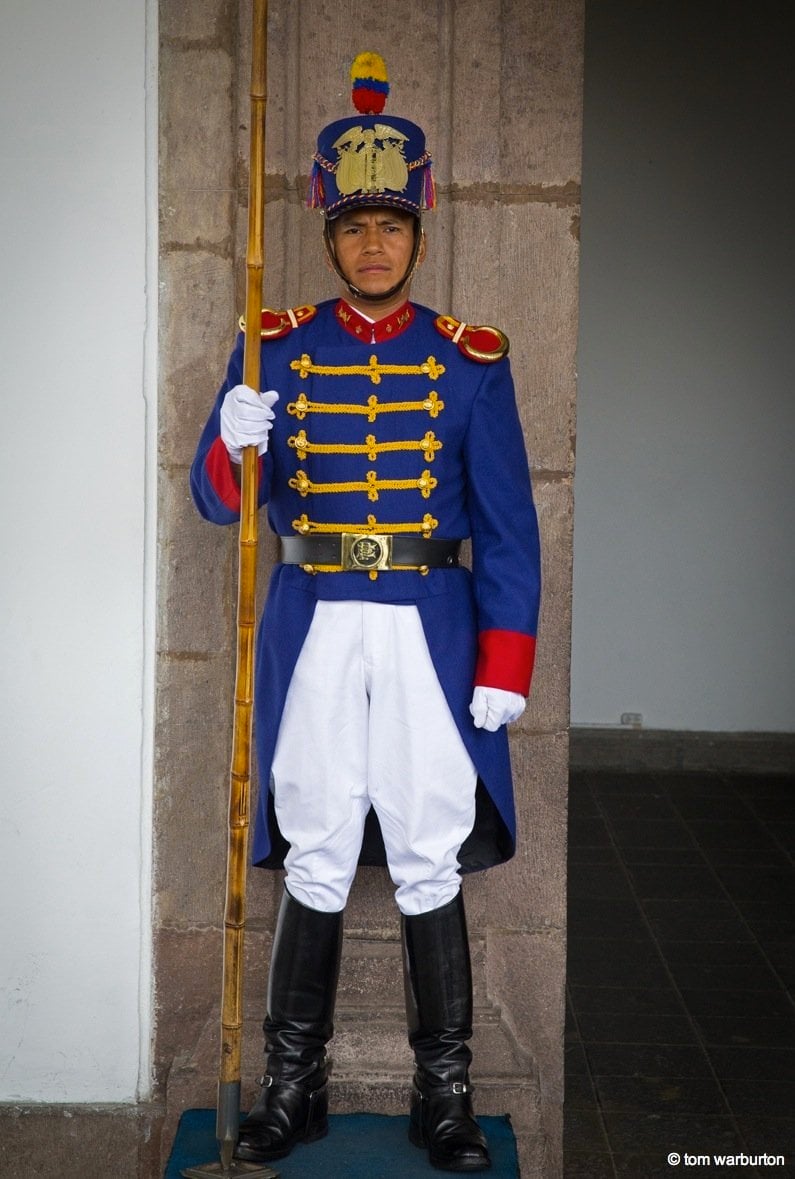 Quito Presidential Palace guard 