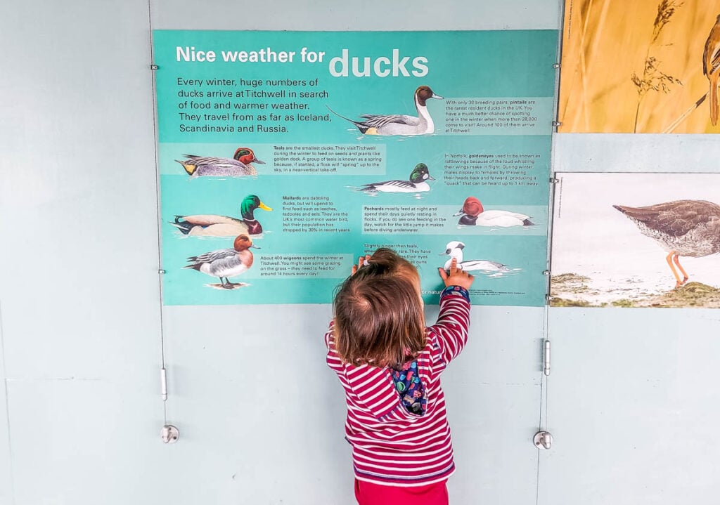 RSPB Titchwell Marsh children info signs