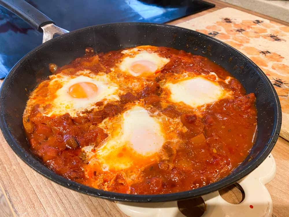 Shakshuka ready to serve