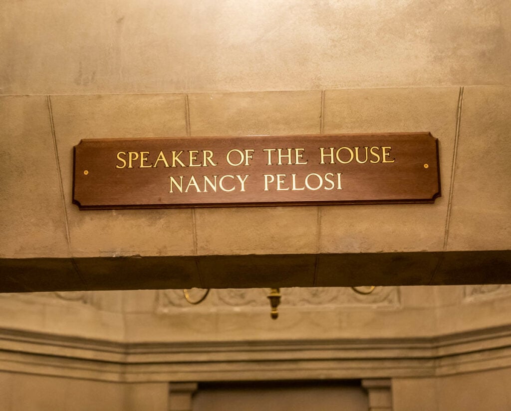 sign for speaker pelosi's office