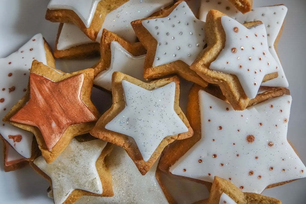christmas biscuits served