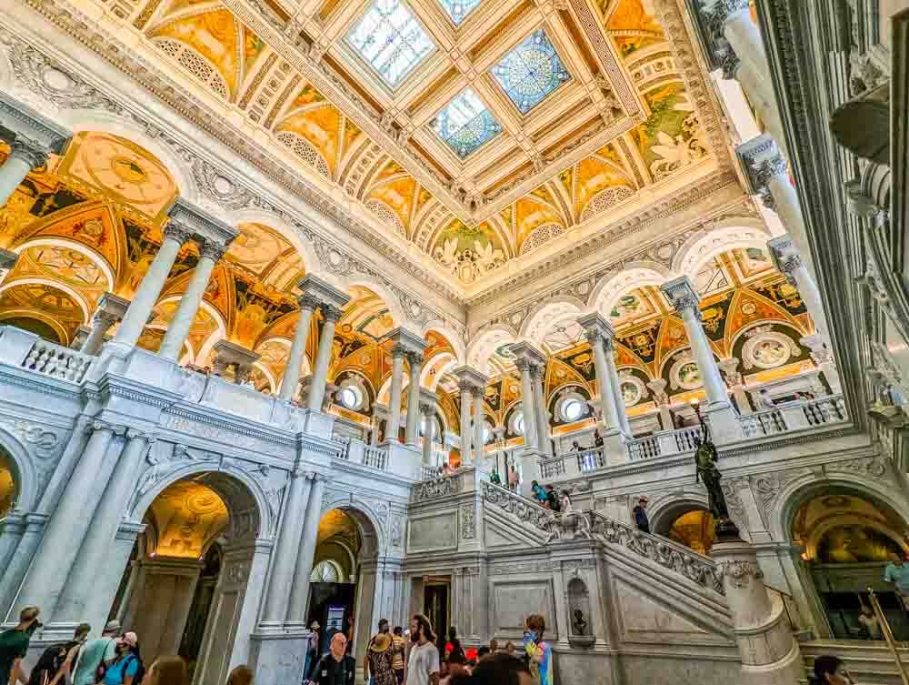 stairway in the great hall of library of congress