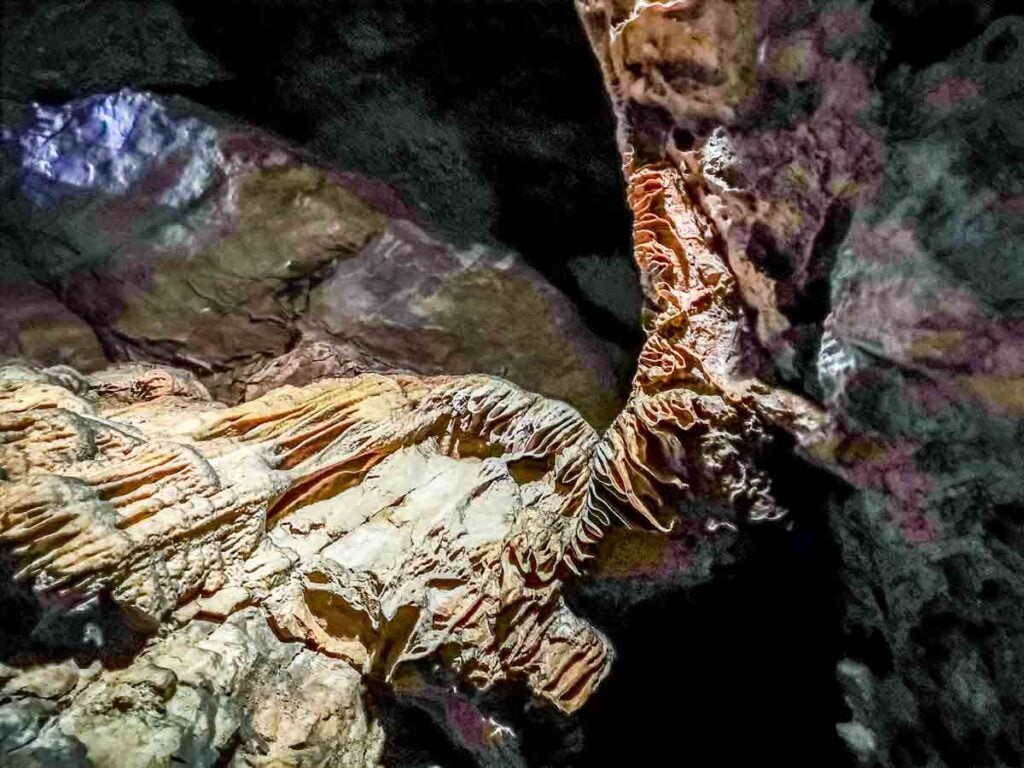 Stalactites in Buxton Cavern