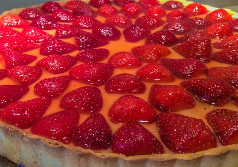 Glazed Strawberry & Creme Patissiere Tart