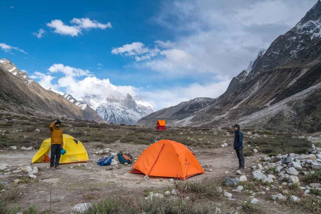 camp site at Bhojbasa