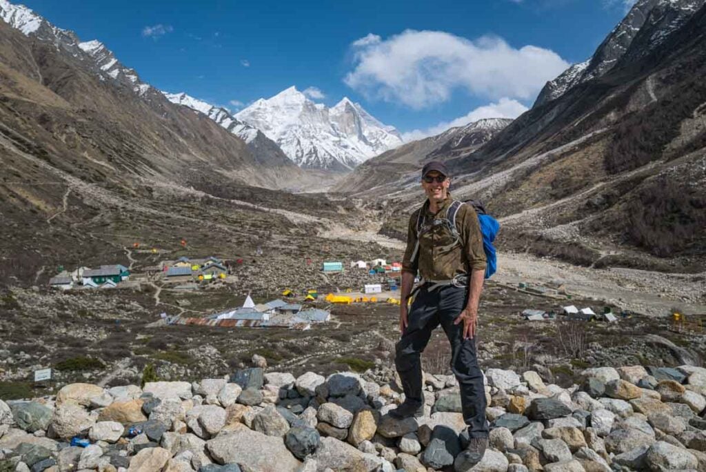 Tom overlooking Bhojbasa