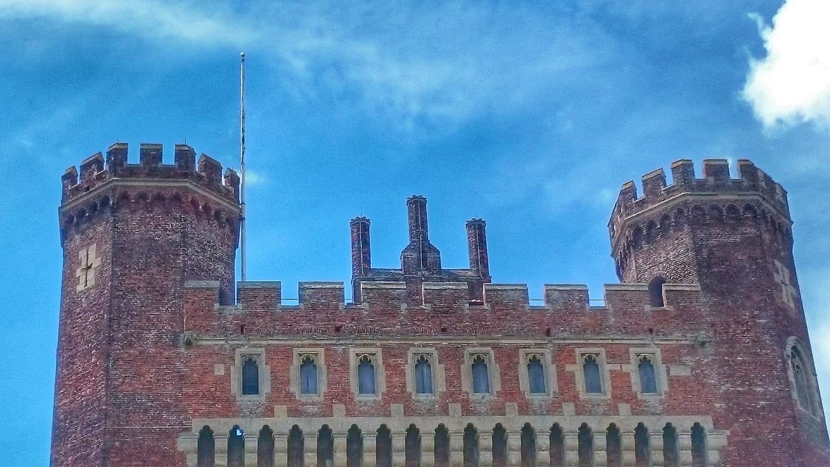 close up of Tattershall Castle tower