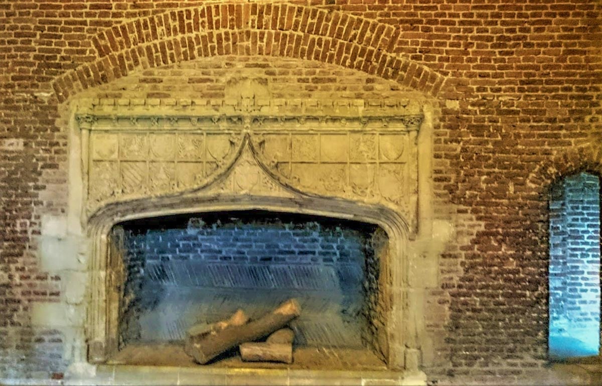 fireplace in Tattershall Castle