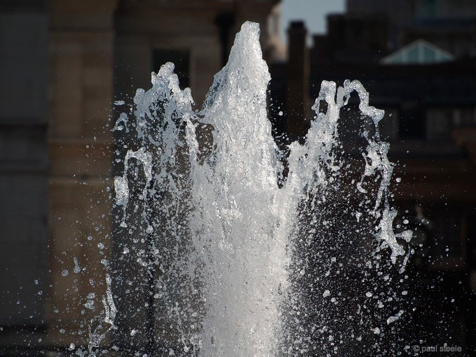 waterfall in Trafalgar Square