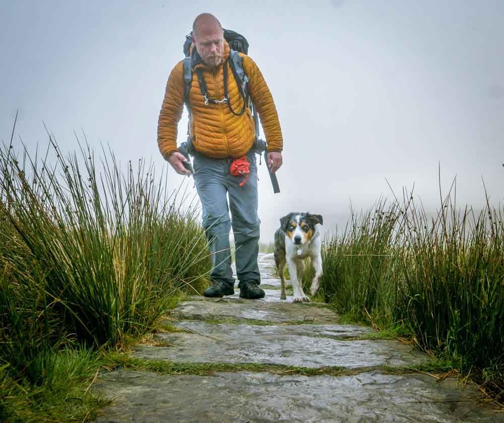 trekking with backpack