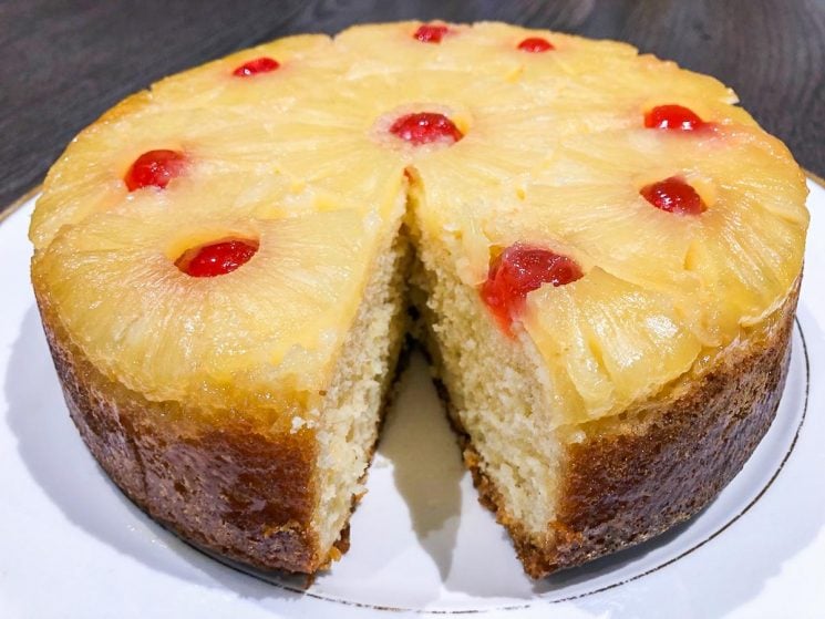 pineapple upside down cake finished