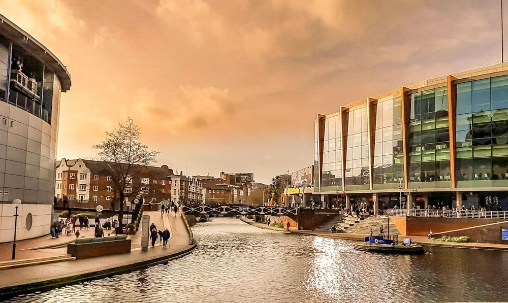 sunset birmingham canal