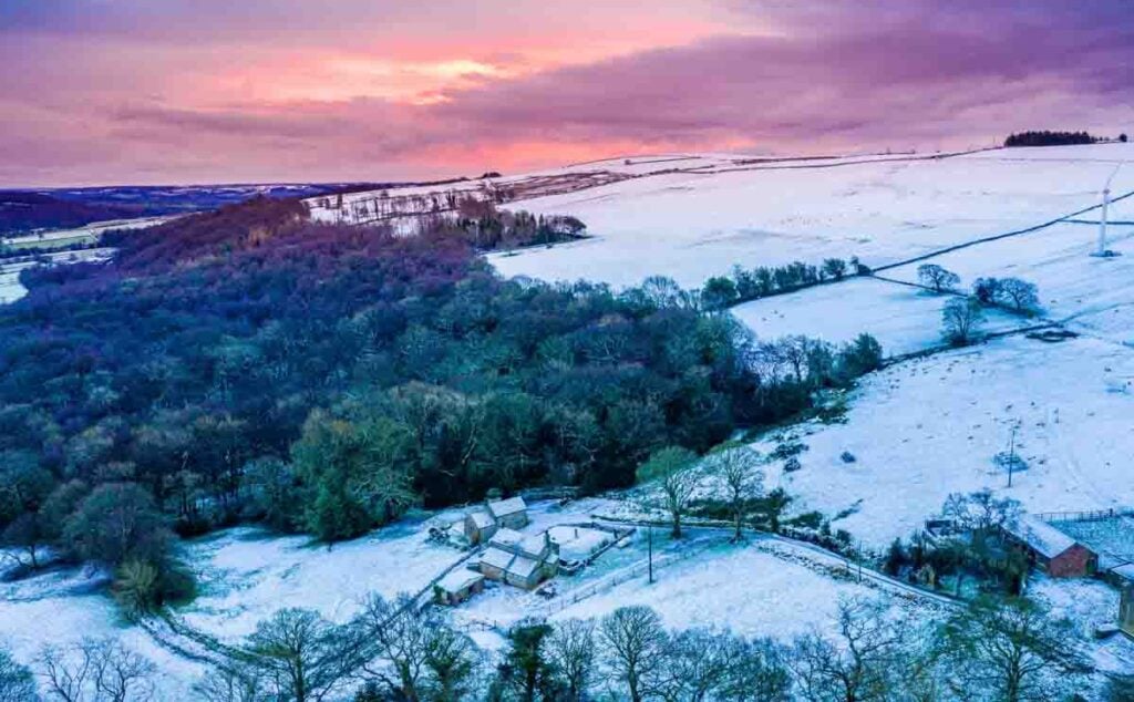 washburn valley in snow